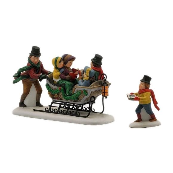 Dept 56 Caroling With The Cratchit Family Heritage Village Set Of 2 In Box *READ - Picture 1 of 15